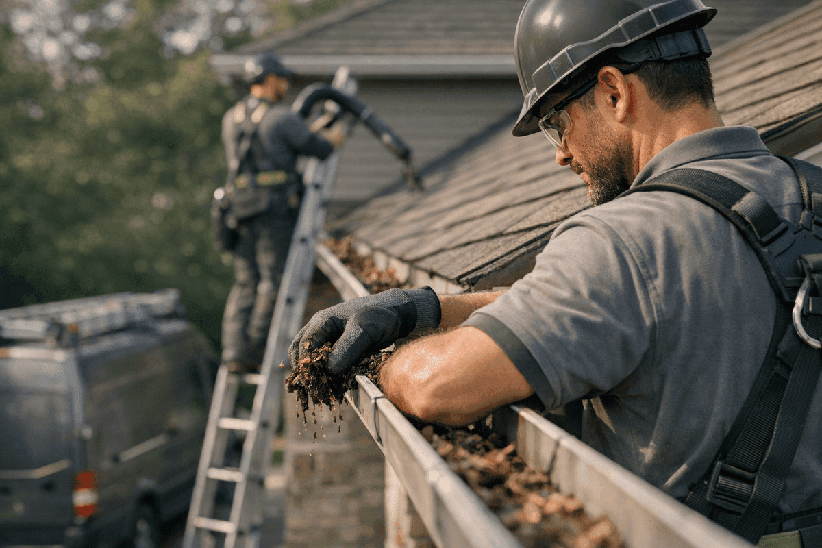 Gutter Cleaning service by KRB Contractors Roofing