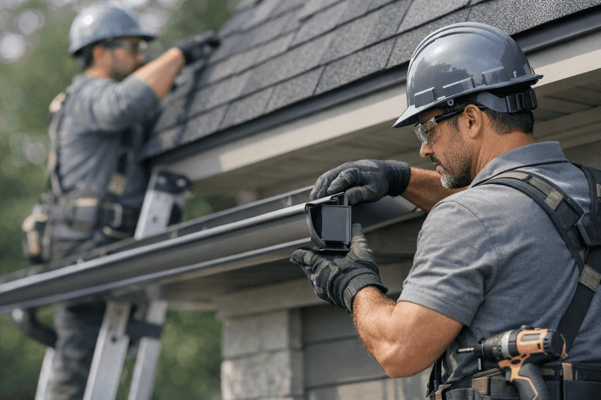 Gutter Installation service by KRB Contractors Roofing