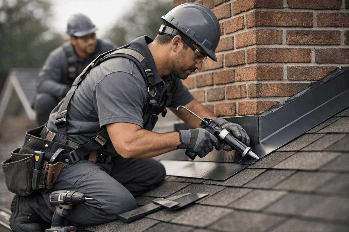 Roof Flashing Repair service by KRB Contractors Roofing
