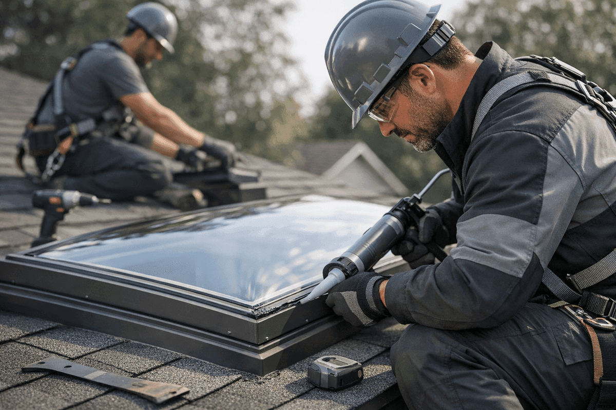 Skylight Repair service by KRB Contractors Roofing