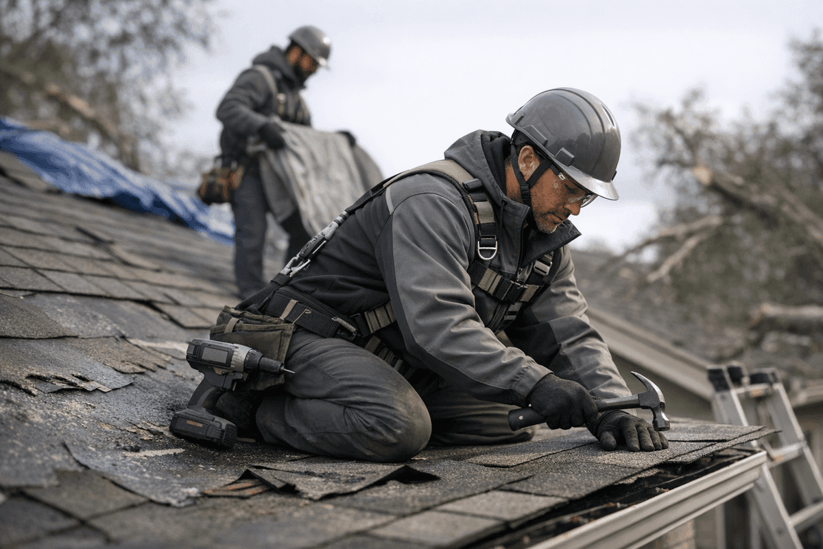 Storm Damage Restoration service by KRB Contractors Roofing