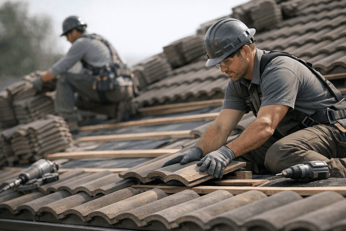 Tile Roofing service by KRB Contractors Roofing